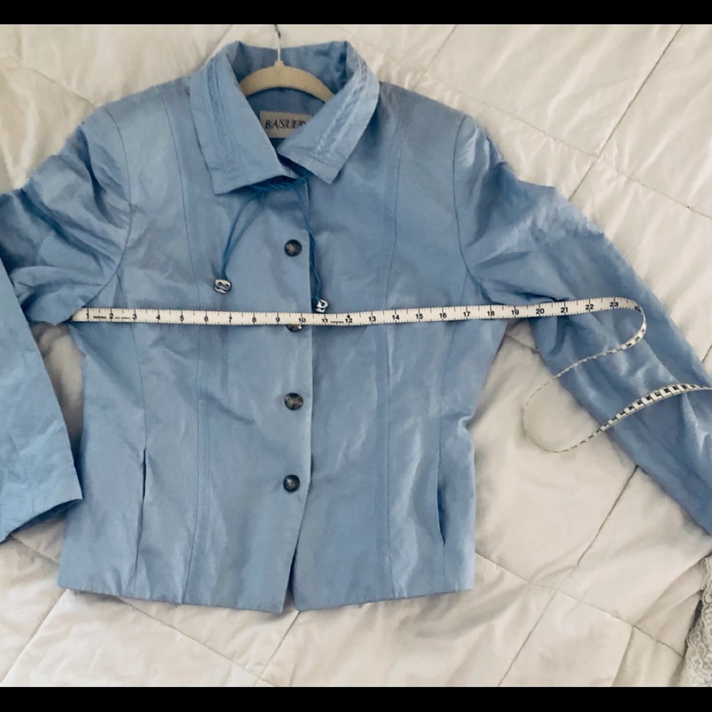 Basler Light Blue Linen Jacket - image 5